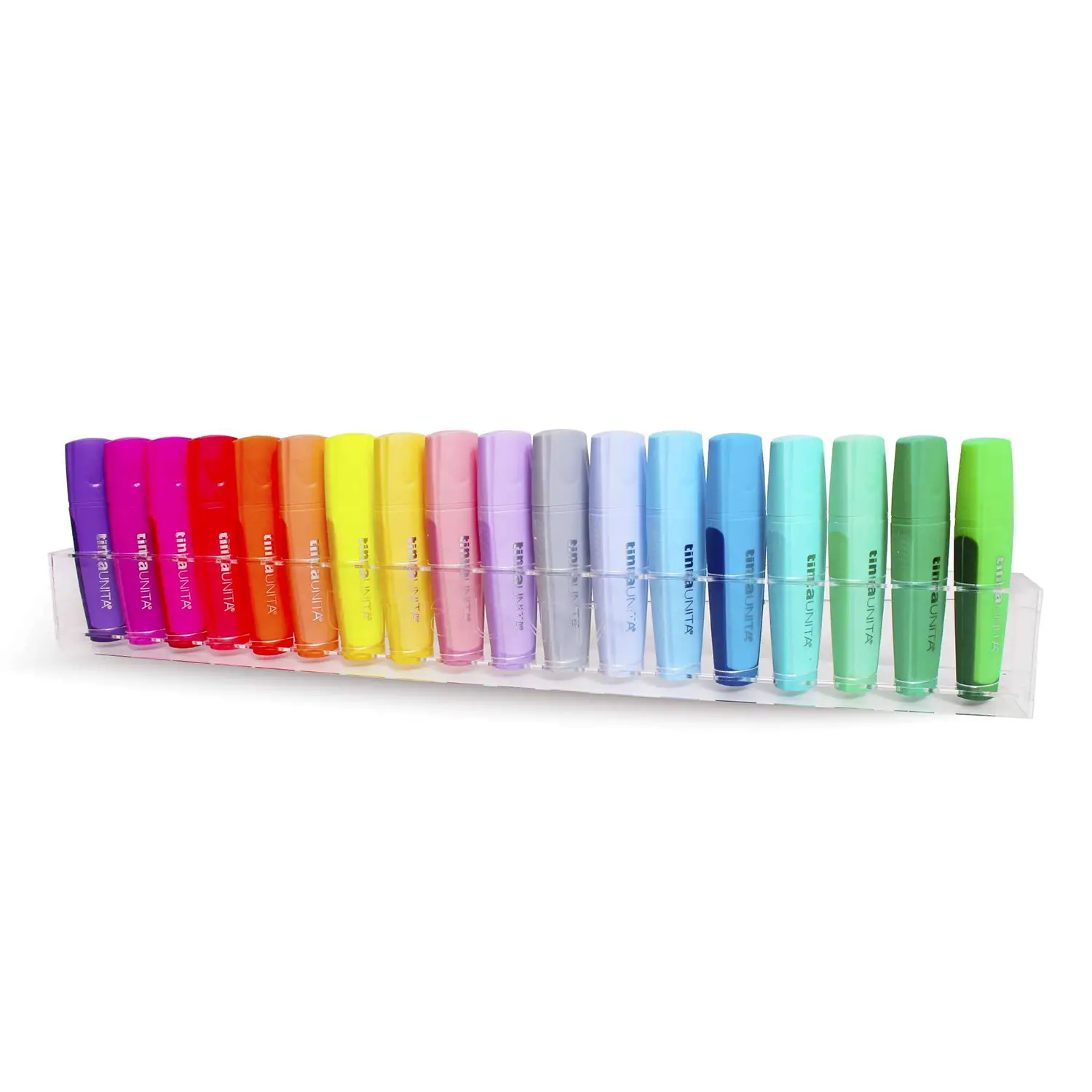 Set Evidenziatori Tinta Unita 18 Colori - Per Studio e Ufficio - penne pennarelli ufficio