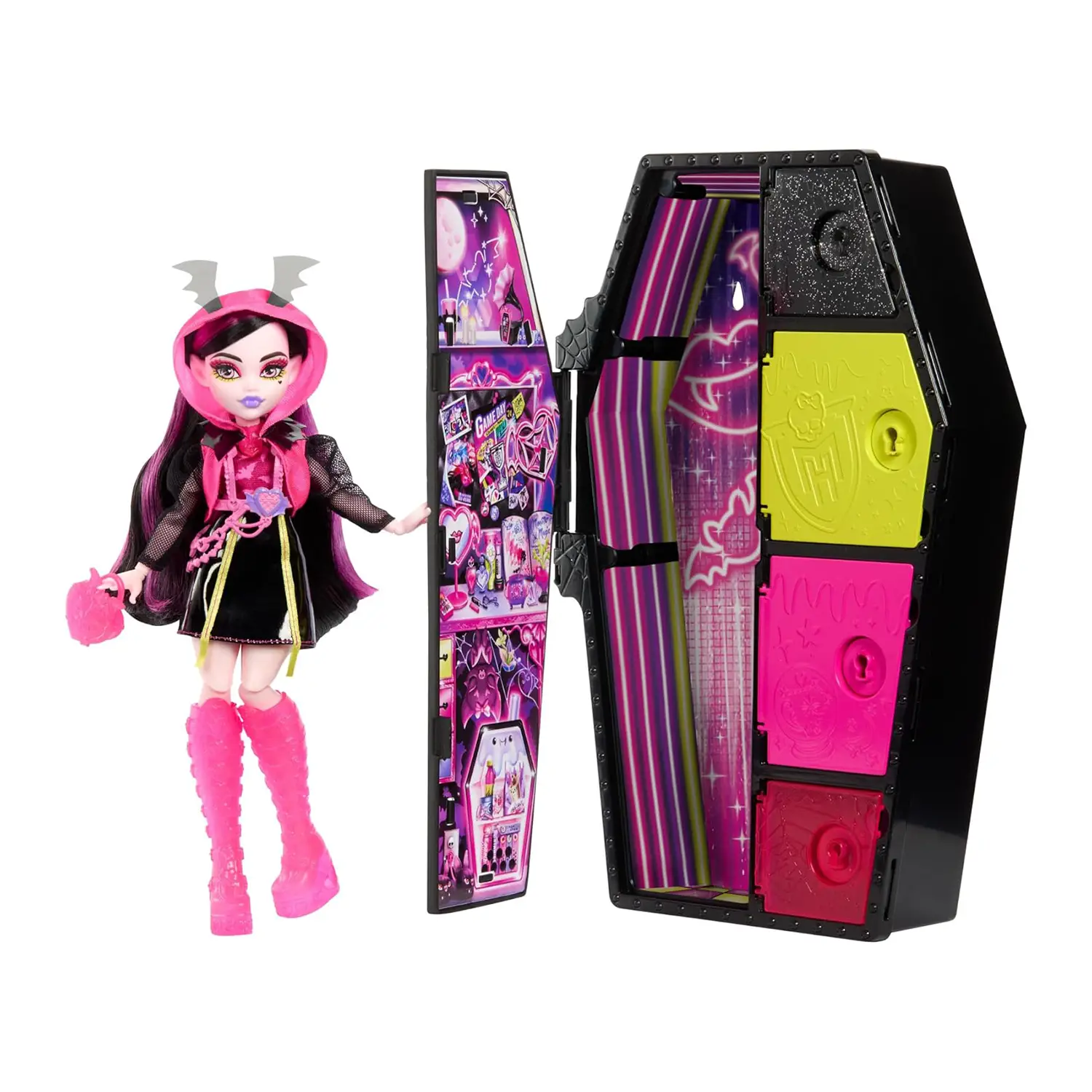 Monster High - Segreti da Brivido Neon Frights Draculaura - collezionabili bambina
