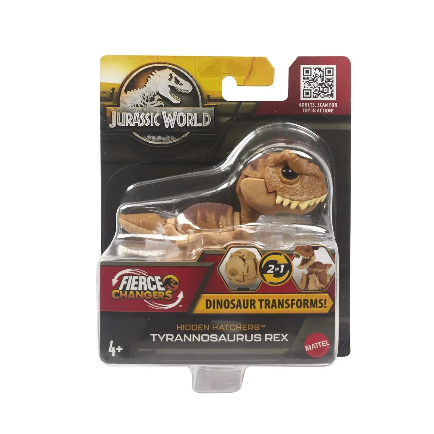 Jurassic World Fierce Changers Schiudi E Scopri Tyrannosaurus HLP02 - action figures ed accessori