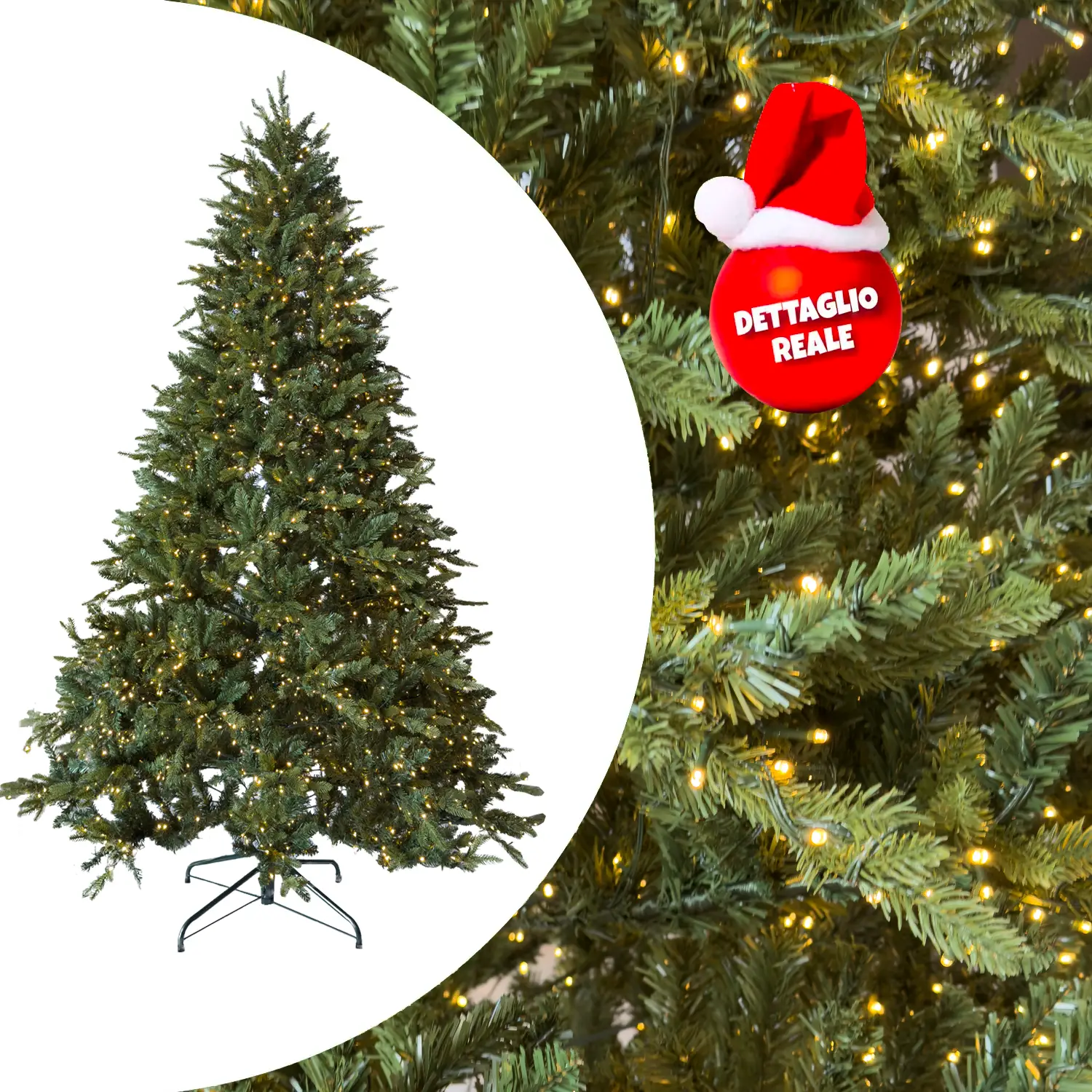 Albero di Natale Covent Garden DeLuxe con 2500 microLed - Altezza 210 cm. - alberi