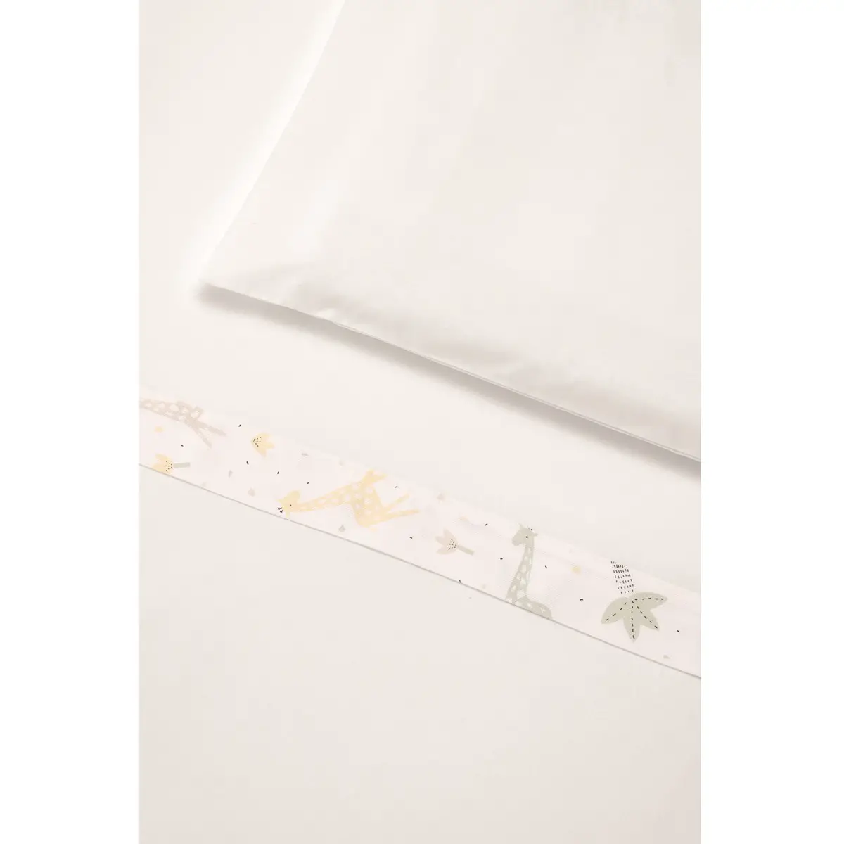 Erbesi Evolution Set 3 Pezzi Lenzuolo Letto Giraffe Bianco – 100% Cotone - lenzuolini