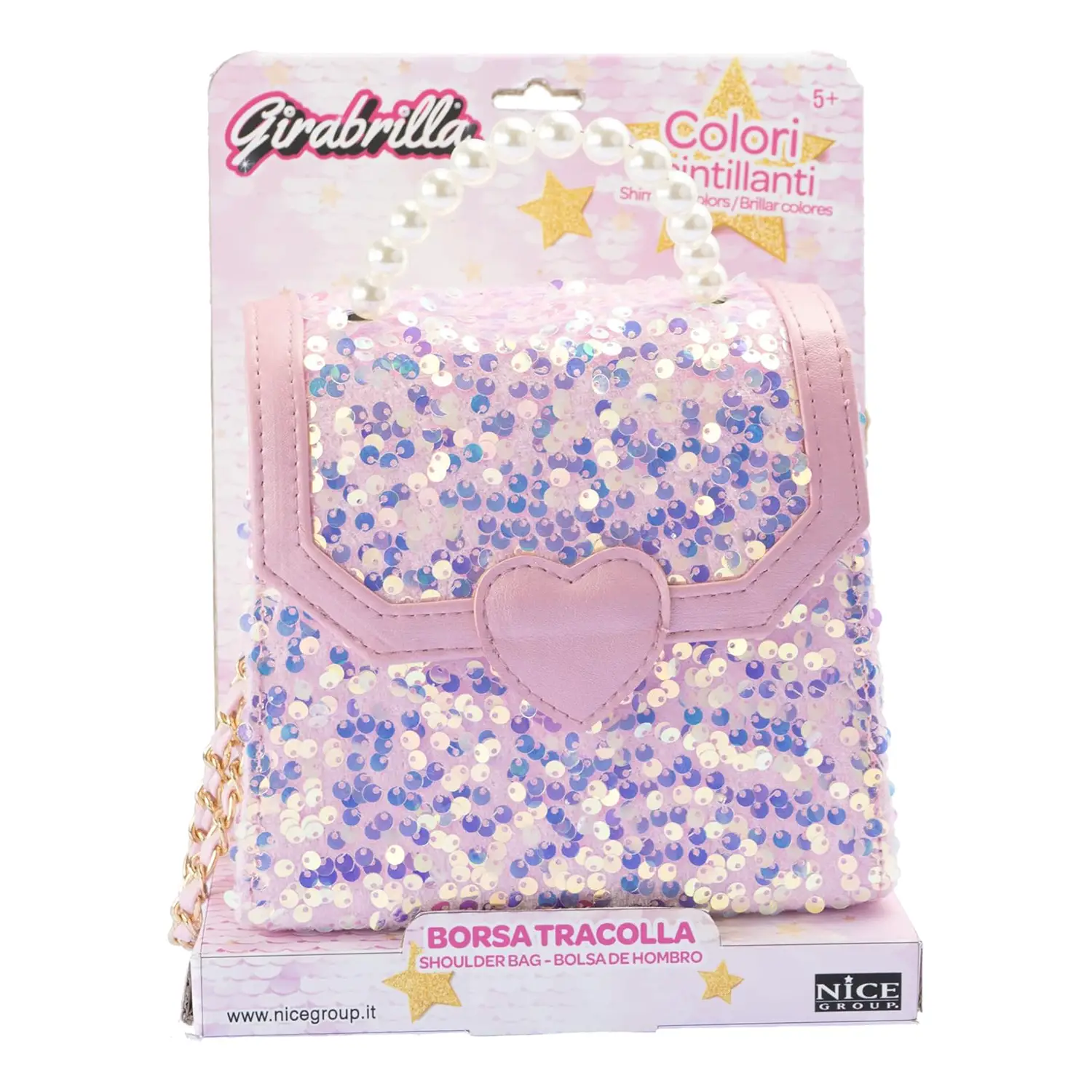 Girabrilla Bauletto Pochette, Borsetta con Paillettes e Tracolla - valige e borse da viaggio