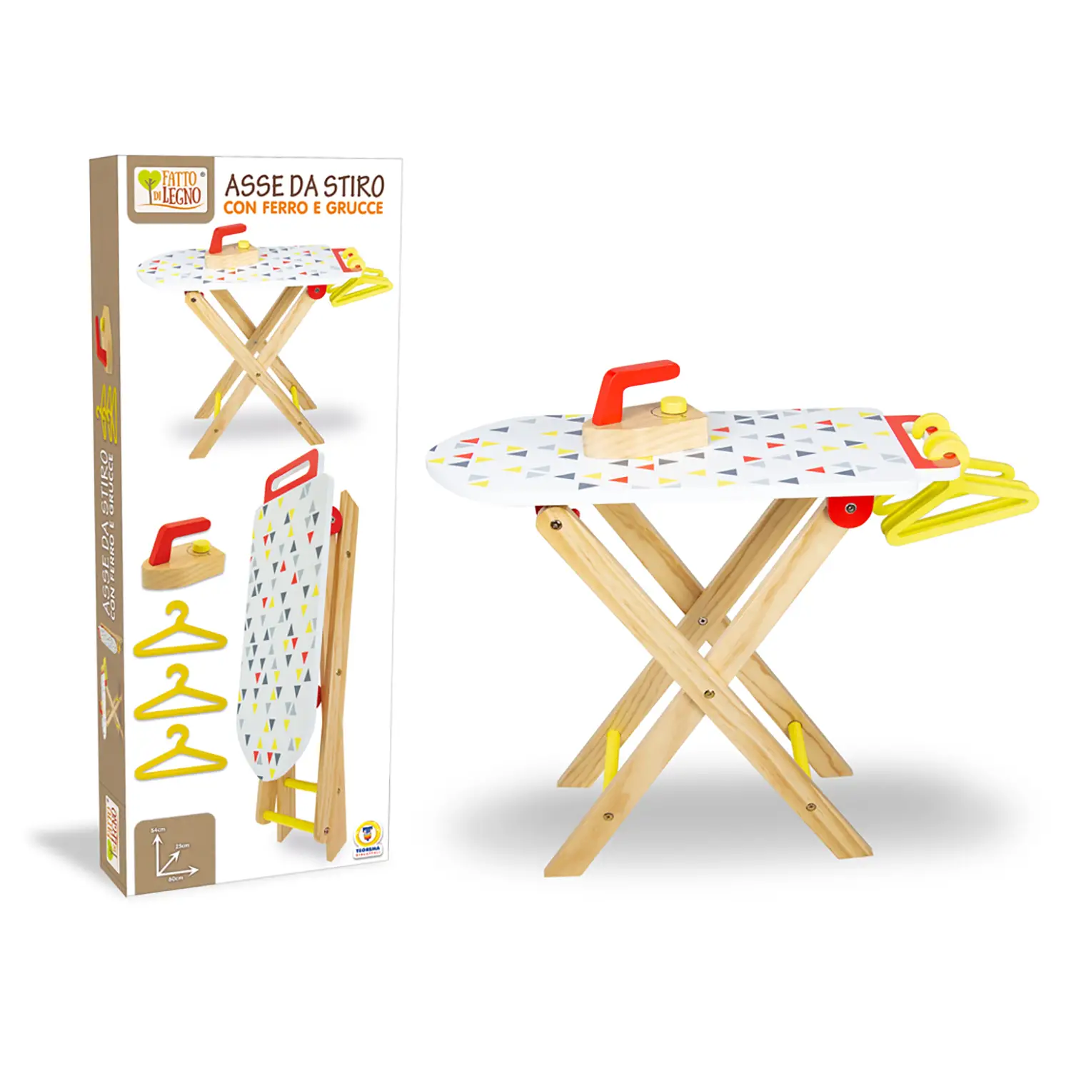 Asse da Stiro con Accessori - Fatto di Legno - Professioni e mestieri