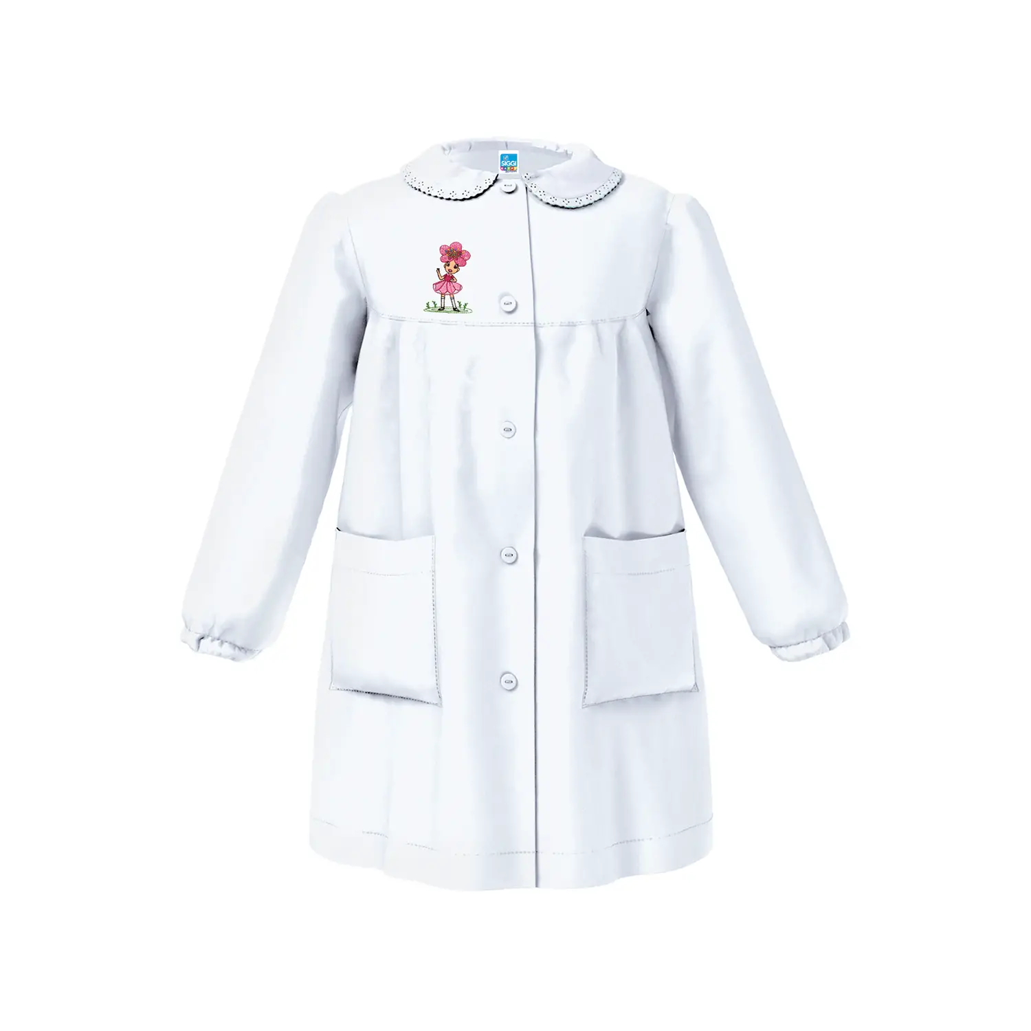 Grembiule Bambina Asilo 4037 Bianco 5 Anni - grembiuli scolastici