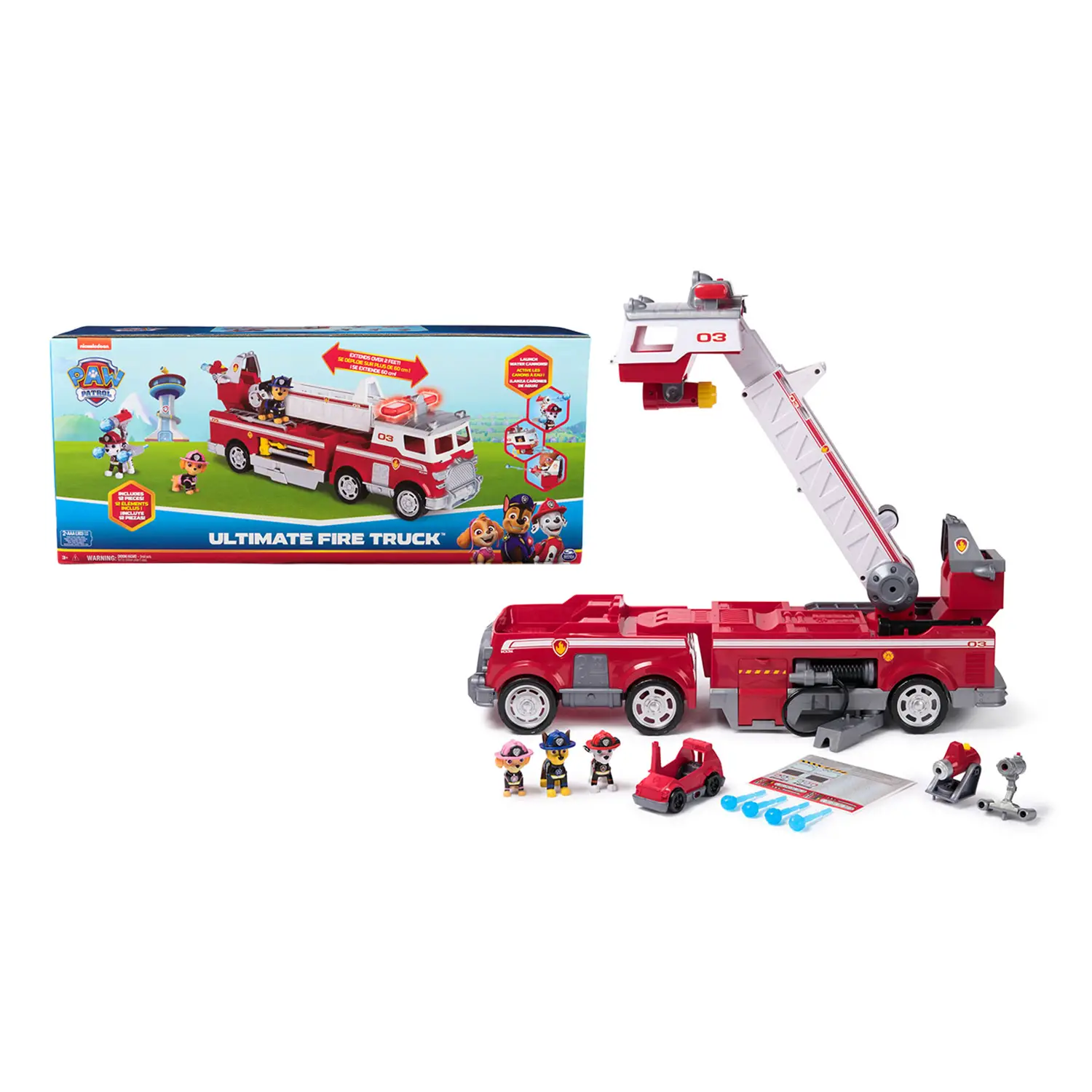 Paw Patrol Mega Camion dei Pompieri di Marshall Playset - action figures ed accessori