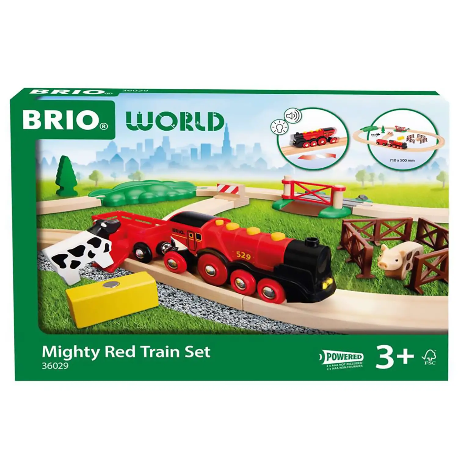 Brio Set Grande Locomotiva Rossa - Costruzioni in legno