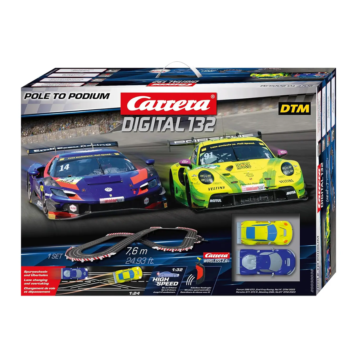 Pista Auto Elettrica Carrera Digital 132 Pole to Podium - Veicoli, garage e piste