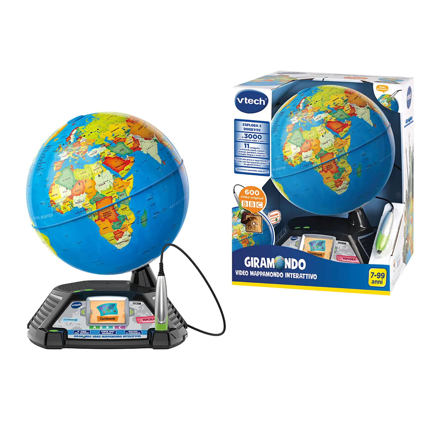 VTech Giramondo Video Mappamondo Interattivo con Schermo - giochi scientifici