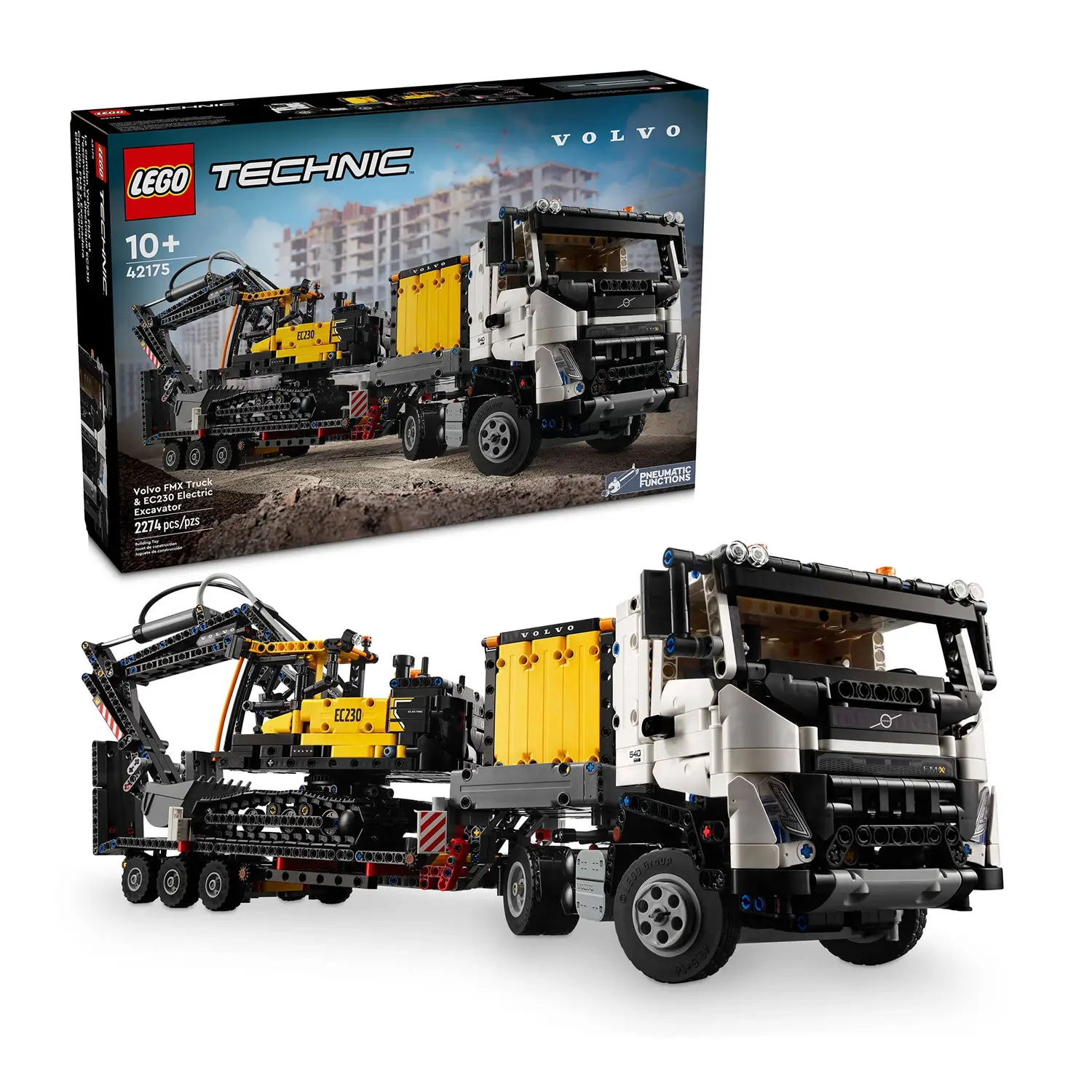 Lego Technic - Autocarro Volvo FMX ed Escavatore Elettrico EC230 42175 - lego
