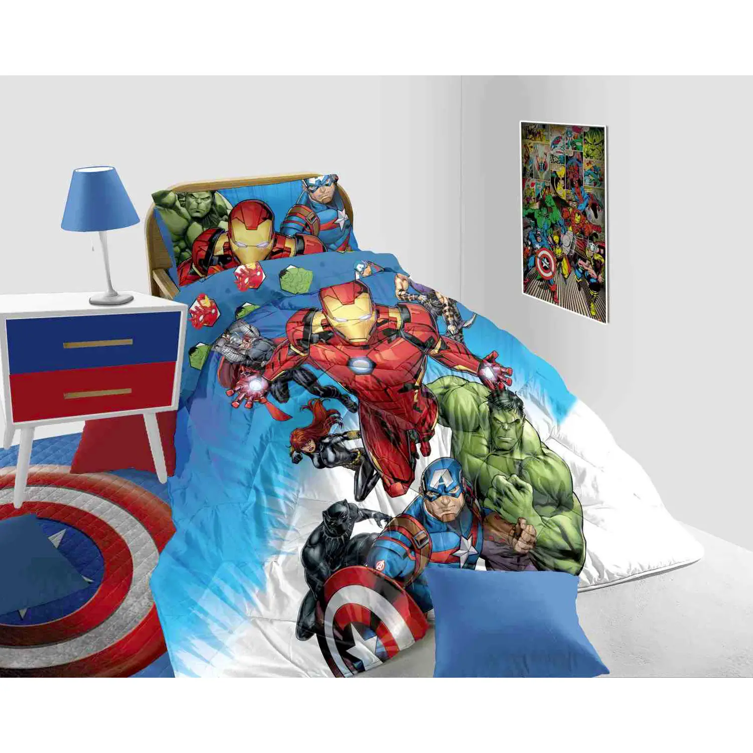 Trapunta 1 Piazza Piazzata Avengers - biancheria casa