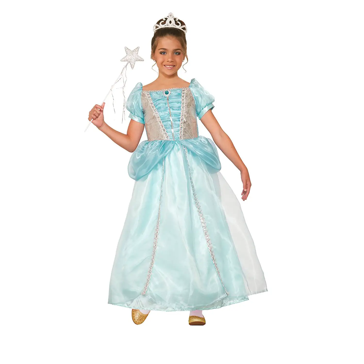 Costume Principessa Turchese per Bambine - Taglia XXS - 3/4 Anni - abiti bambino e bambina