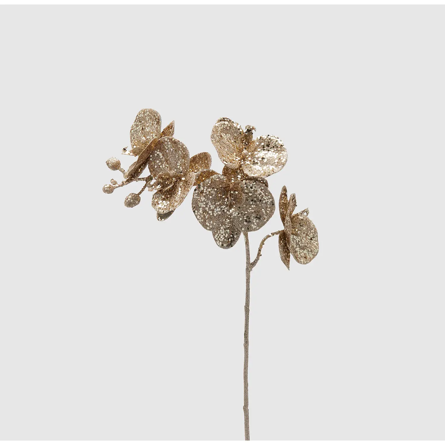 Orchidea Glitter Ramo H.60 Decoro Albero - addobbi albero
