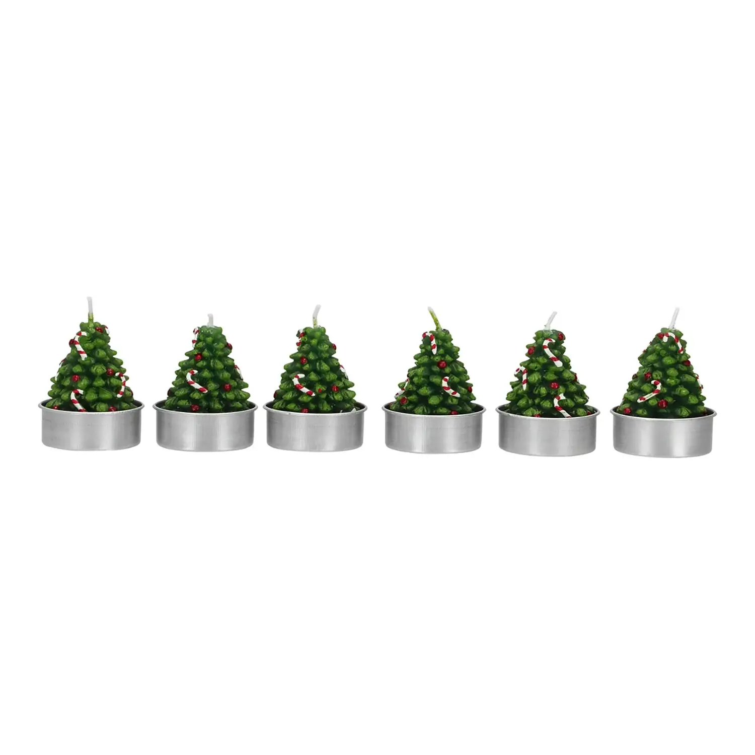 Set di 6 Portacandele Albero di Natale - addobbi casa