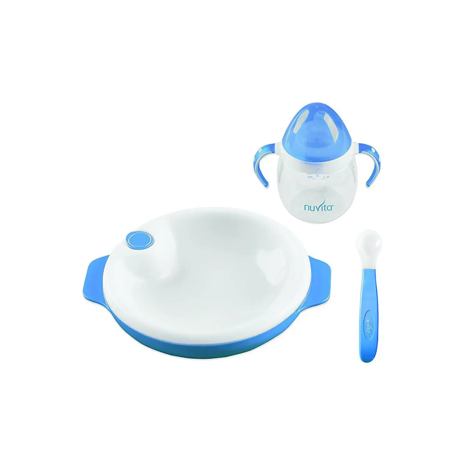 Set Pappa Caldo +6 Mesi Powder Blu - piatti e posate