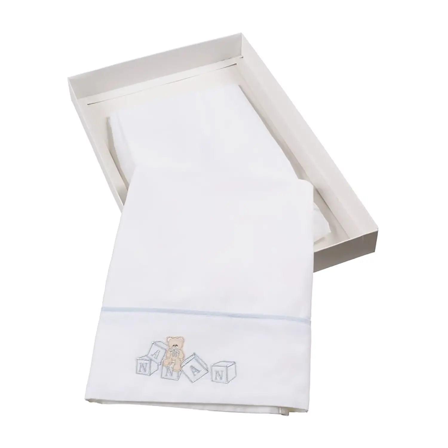 Set Lenzuola Carrozzina Dadini Azzurro 3 Pezzi - lenzuolini