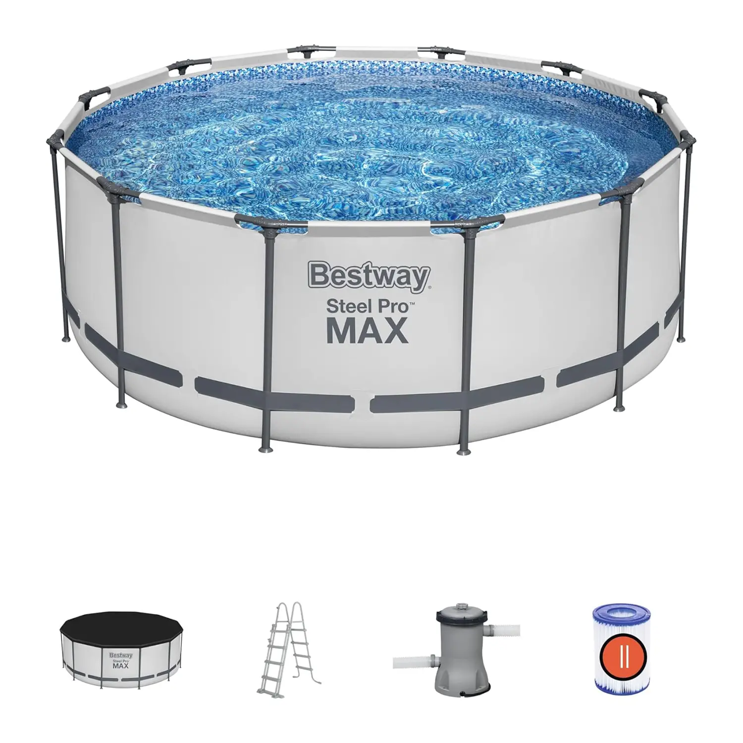 Piscina Steel Pro Max Cm. 366X122, Cap. 10.250L - piscine rigide