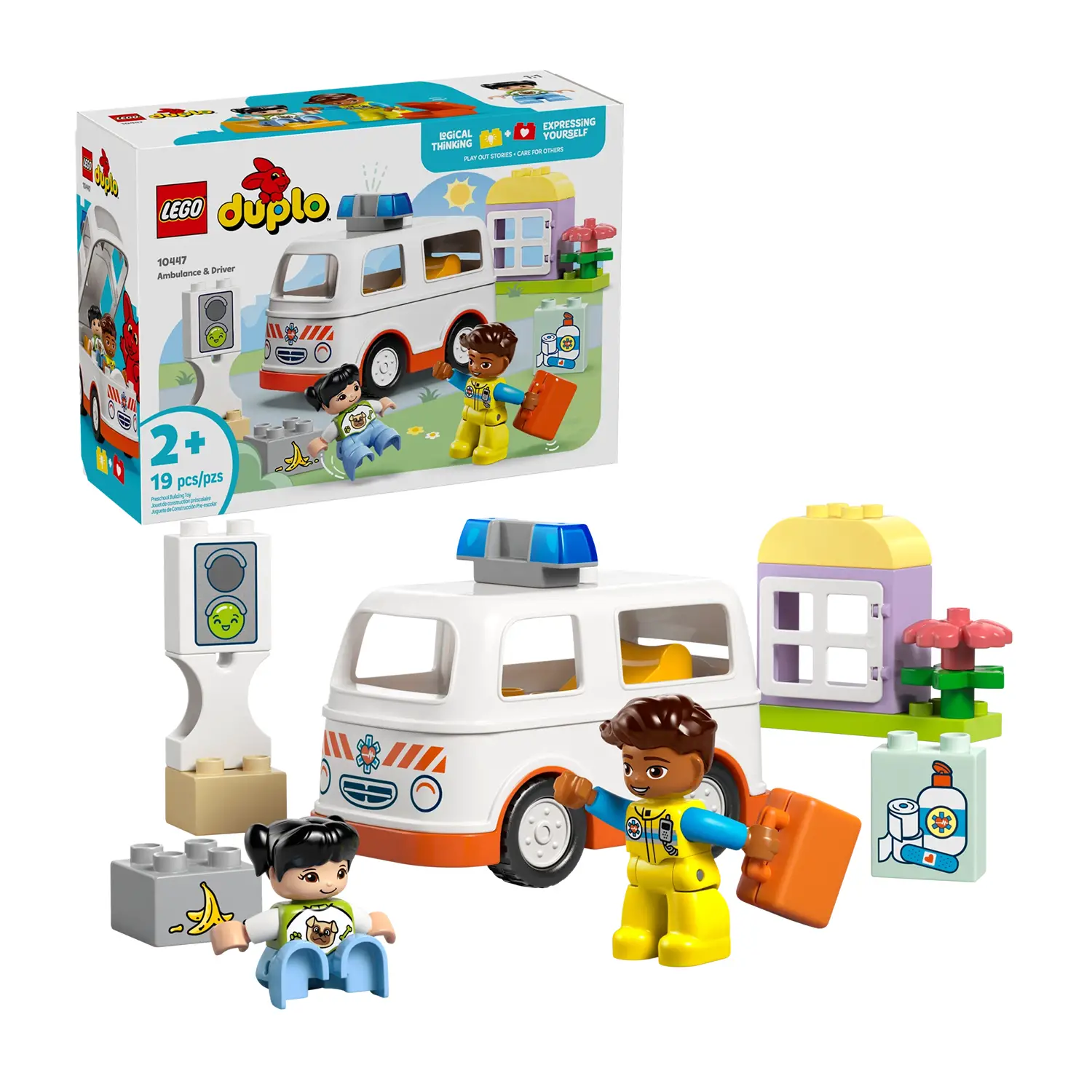 Lego Duplo - Ambulanza e Autista 10447 - Costruzioni in plastica