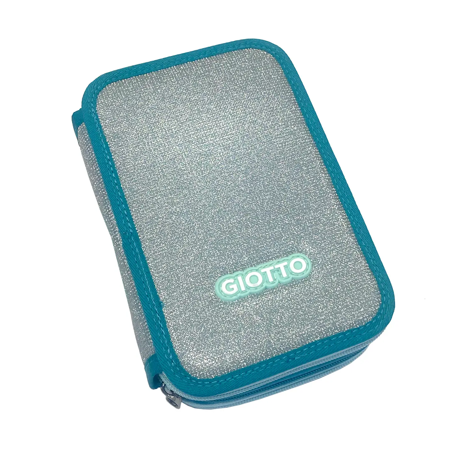 Giotto Super Crystal Astuccio 3 Zip Acquamarine - astucci colori