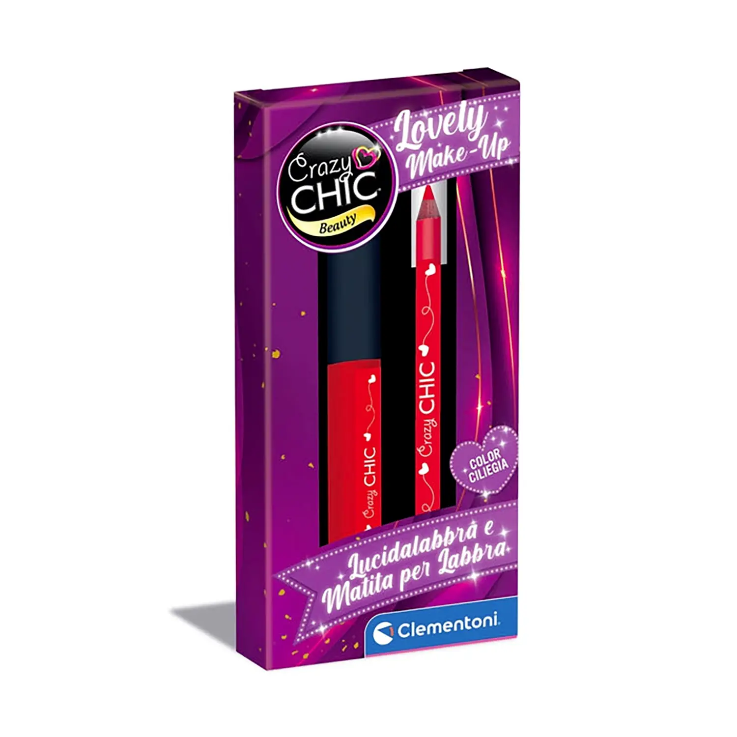 Crazy Chic Lucidalabbra E Matita Labbra: Cherry Color Ciliegia - bellezza e accessori