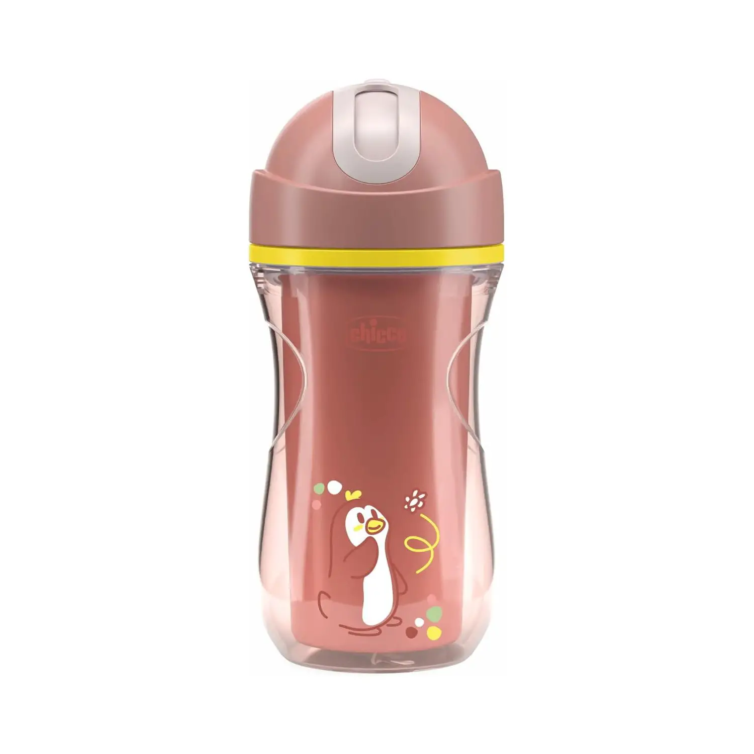 Chicco Sport Cup 266ml - Tazza con Cannuccia Flessibile Rosa - piatti e posate