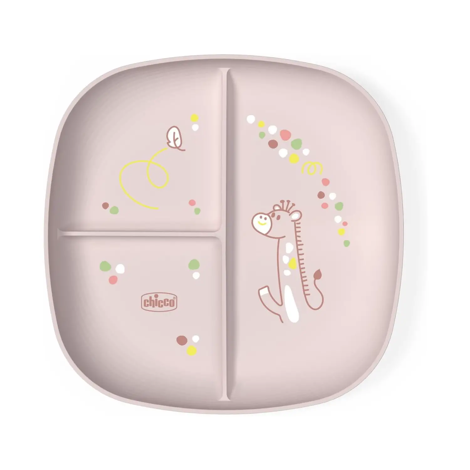 Chicco Piatto Pappa 12+ Mesi - Con Scomparti Rosa - piatti e posate