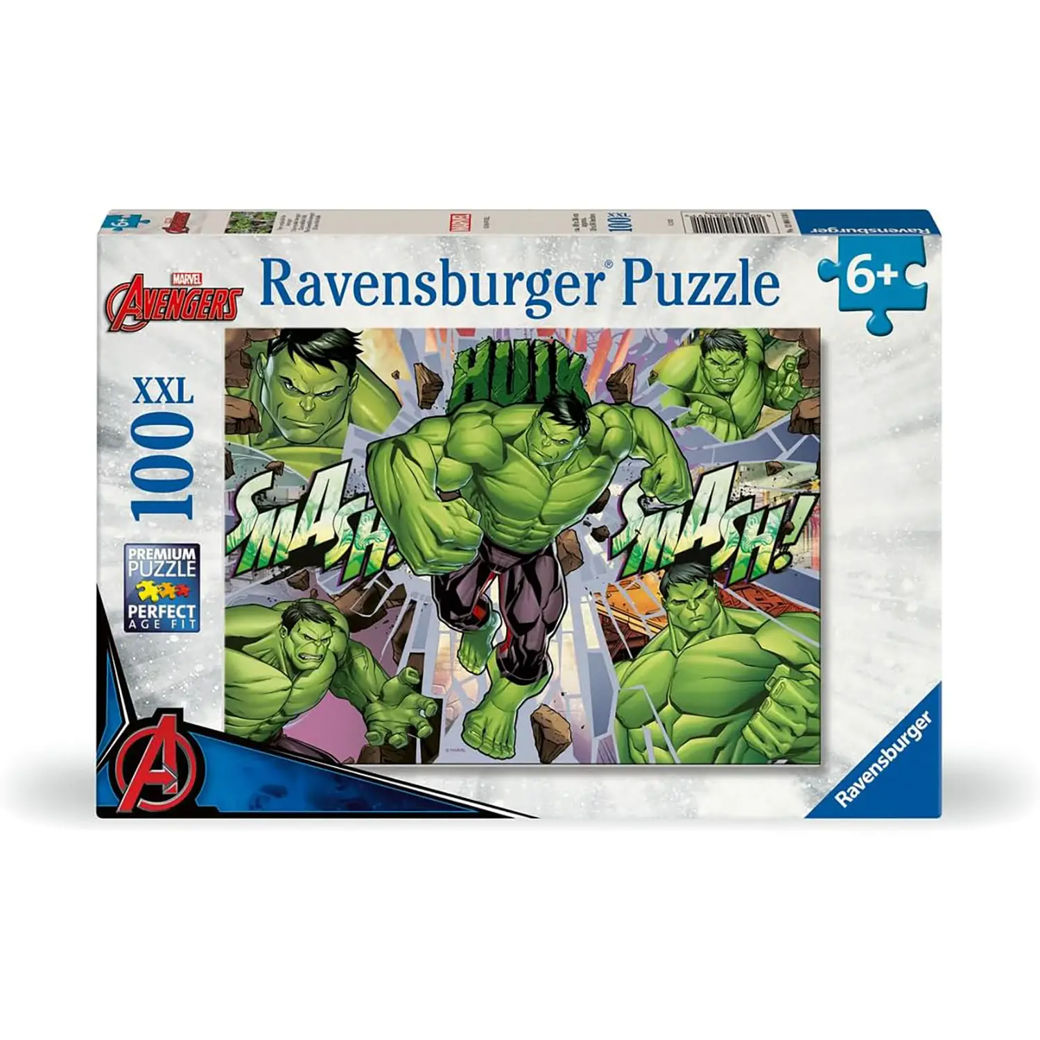 Puzzle 100 Pezzi XXL Marvel Hulk per Bambini +6 Anni - Puzzle in cartone