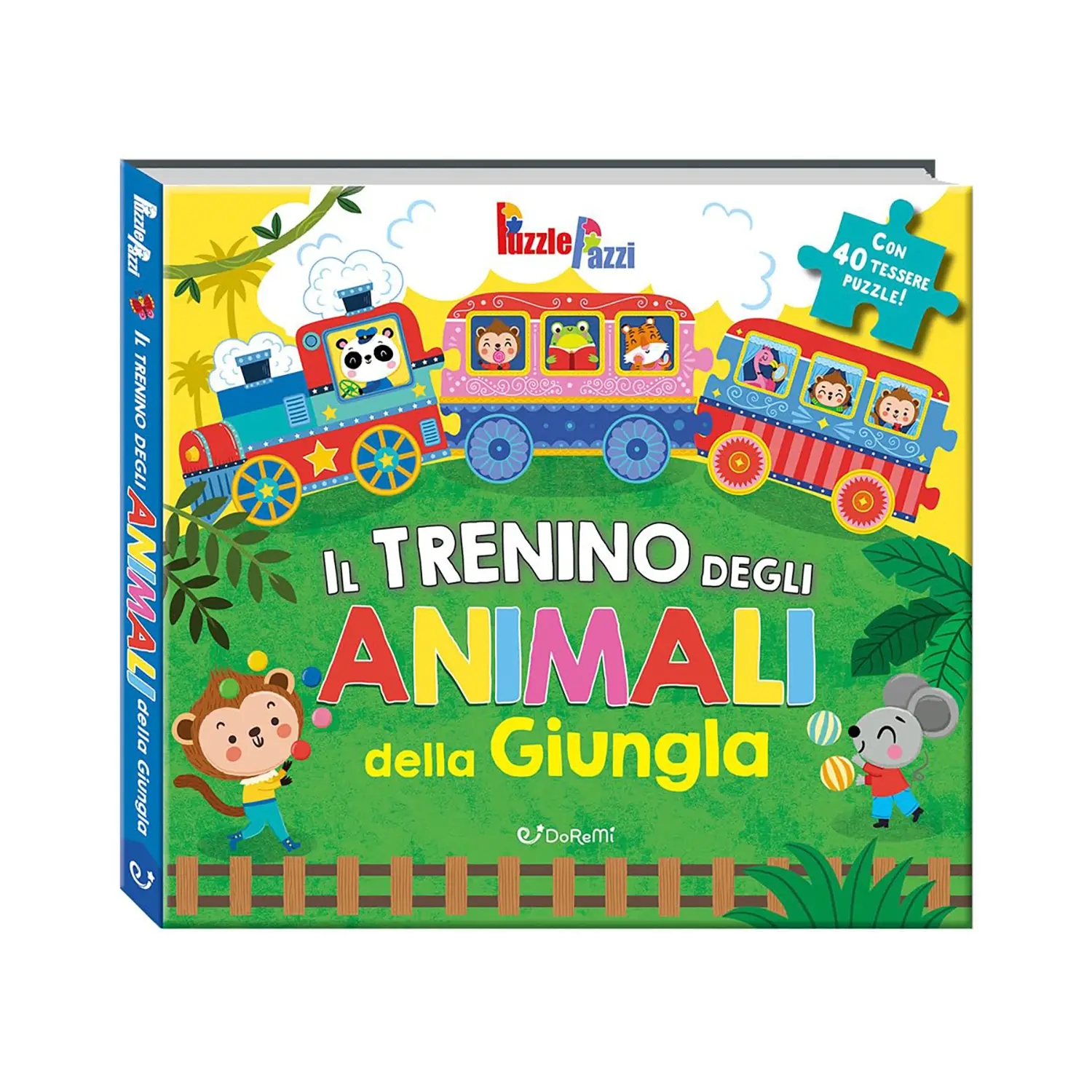 Libro Puzzle Pazzi: Il Trenino Degli Animali Della Giungla - Prima biblioteca