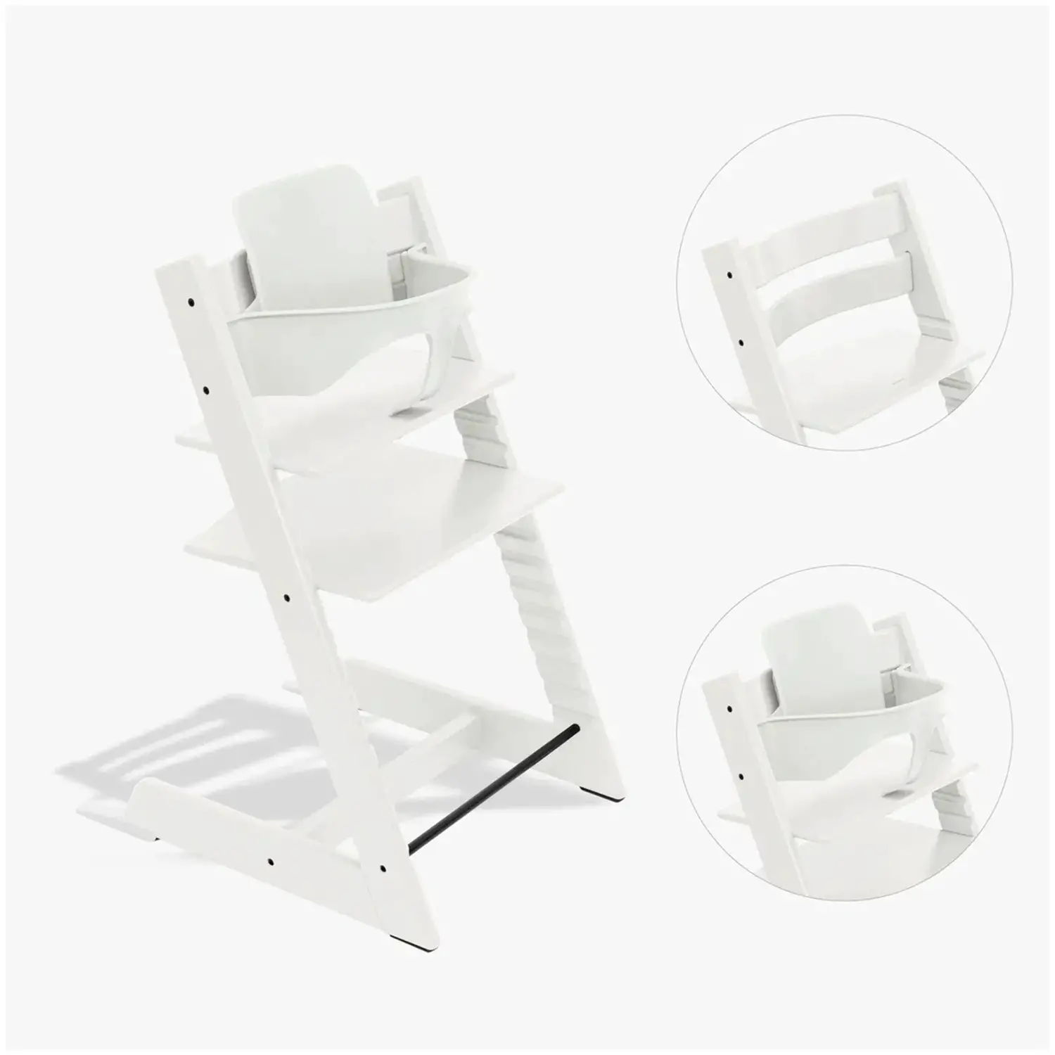 Tripp Trapp Bianco Bundle con Baby Set bianco Stokke - seggioloni