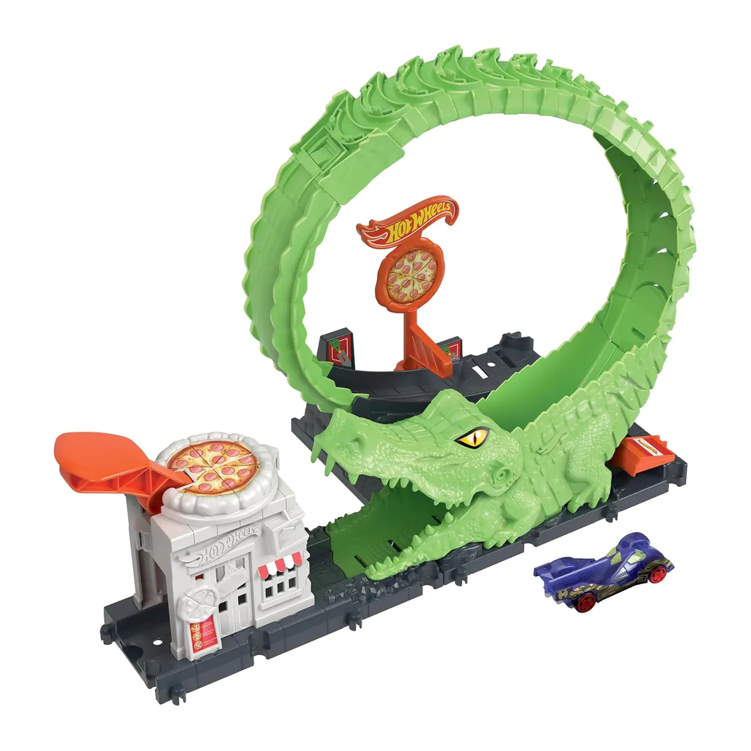Hot Wheels - Attacco sul Loop del Coccodrillo HKX39 - action figures ed accessori