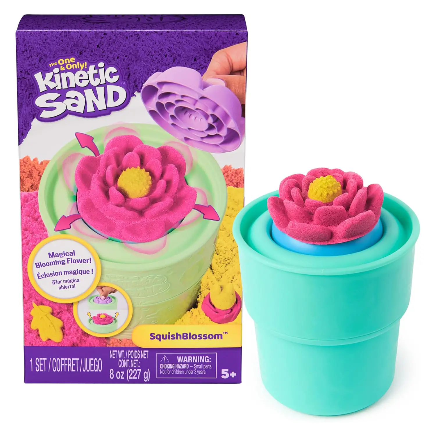 Kinetic Sand Squish Blossom Fiore che Sboccia - creatività