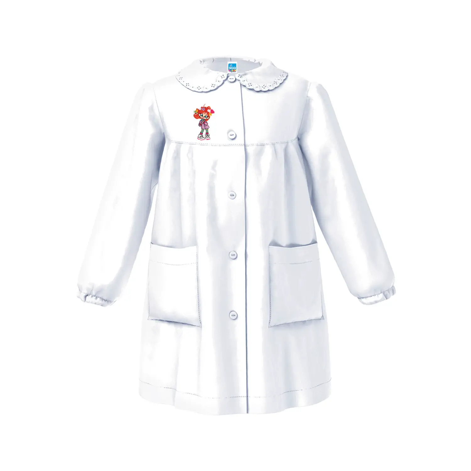 Grembiule Bambina Asilo Bambina Rossa Bianco 2 Anni - grembiuli scolastici