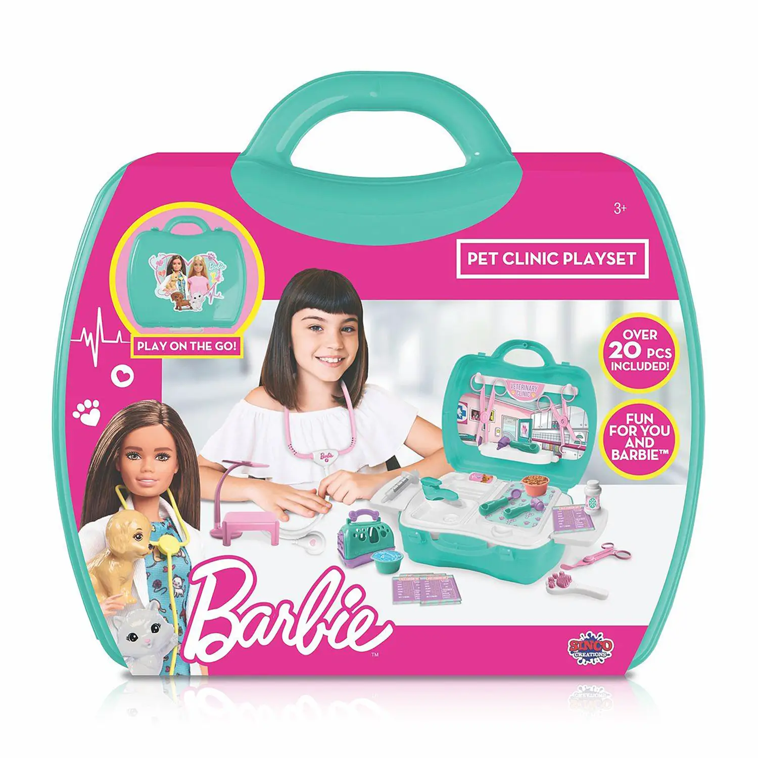 Barbie Pet Clinic Playset - Valigetta Clinica Veterinaria da Viaggio - play set e accessori bambole