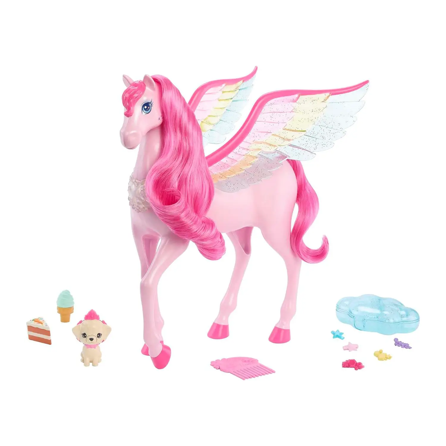 Barbie Fairytale Touch of Magic - Pink Pegasus con Cucciolo HLC40 - collezionabili bambina