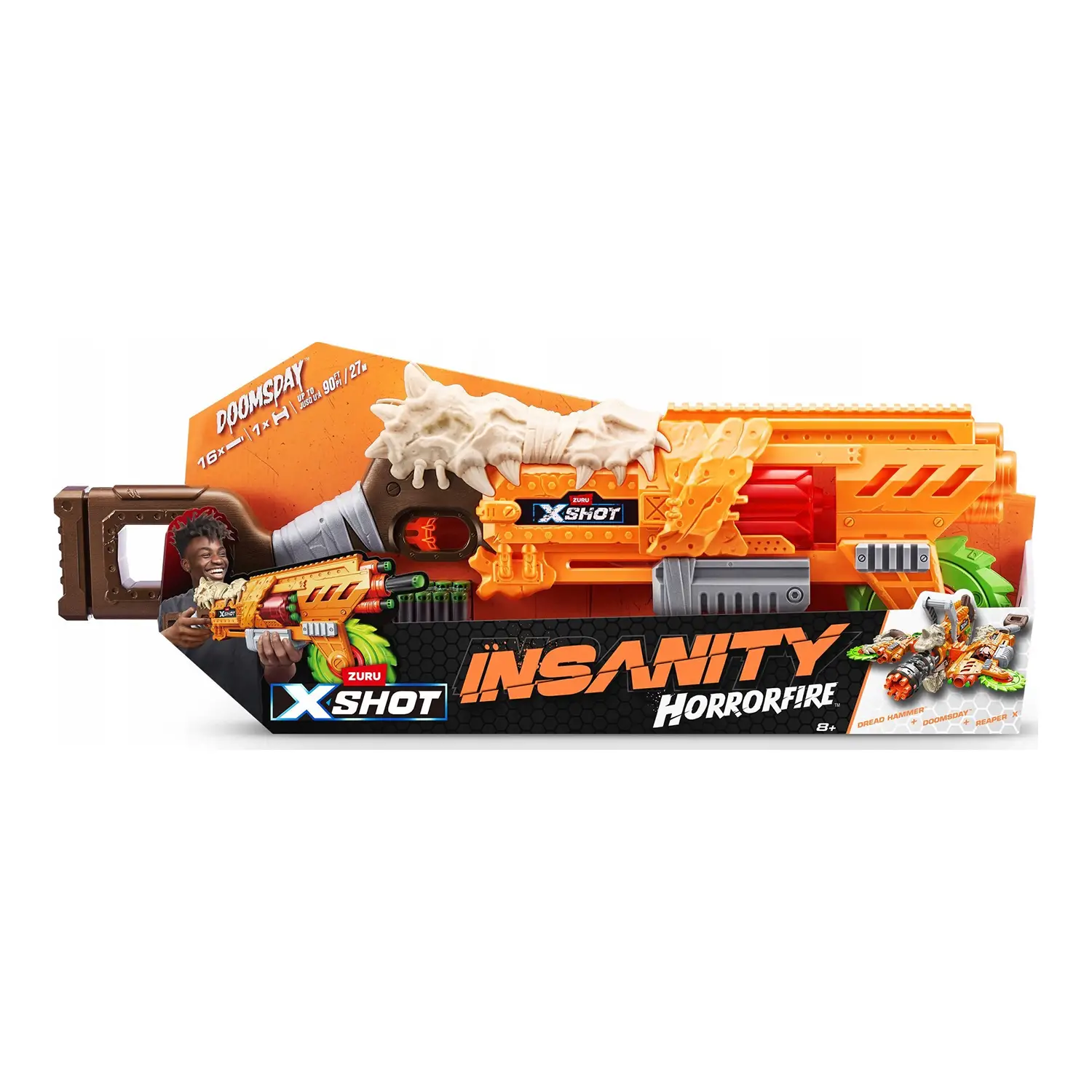 X-Shot Insanity HorrorFire Doomsday - Blaster a Freccette - armi soldatini
