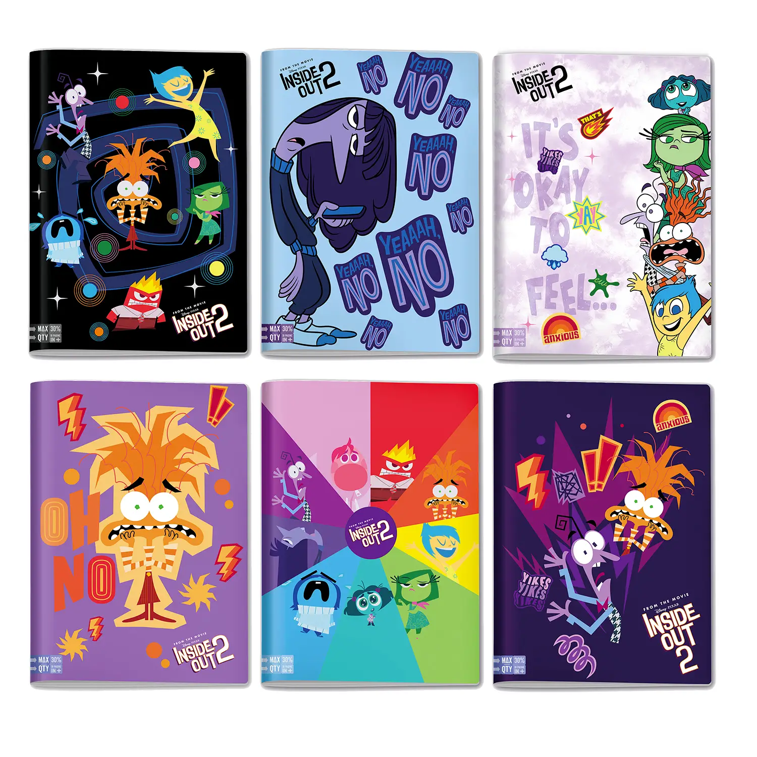 Inside Out 2 Quaderno A4 Maxi 96/100 Rigatura B - Cancelleria varia