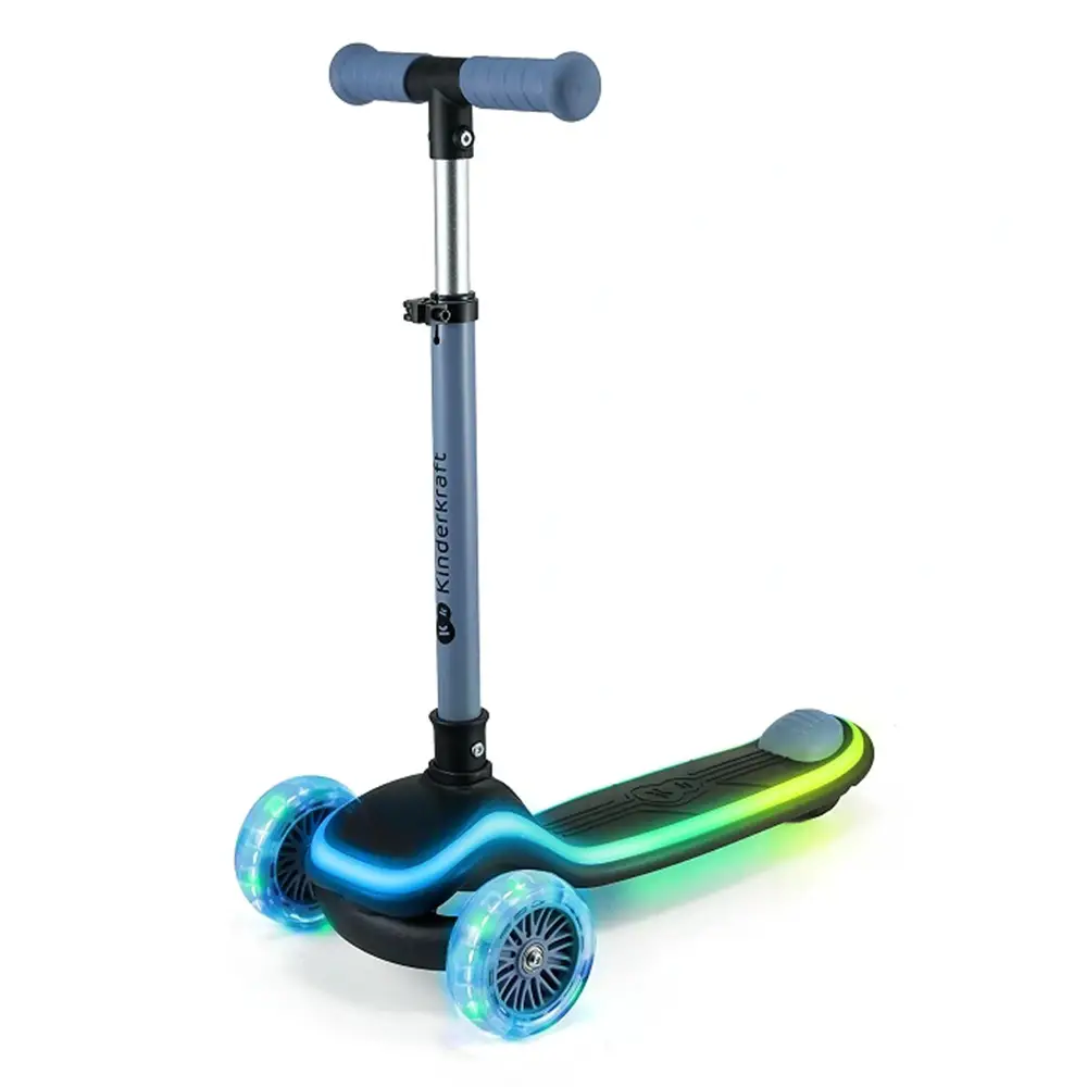 Monopattino Bambini RAKET Blu con Luci LED e Chiusura Rapida - monopattini