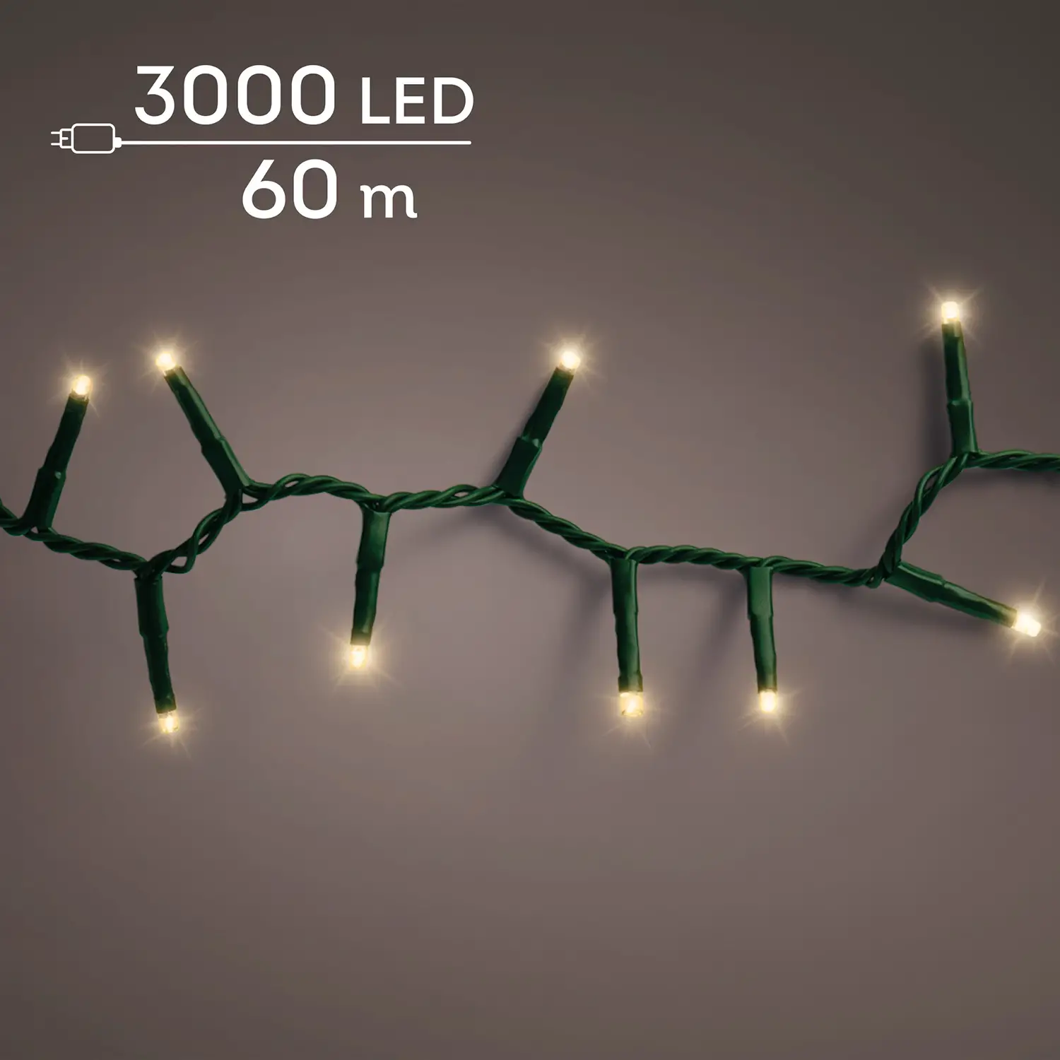 Lumineo Compact 3000 LED 60 m Soft Gold con Timer - luci