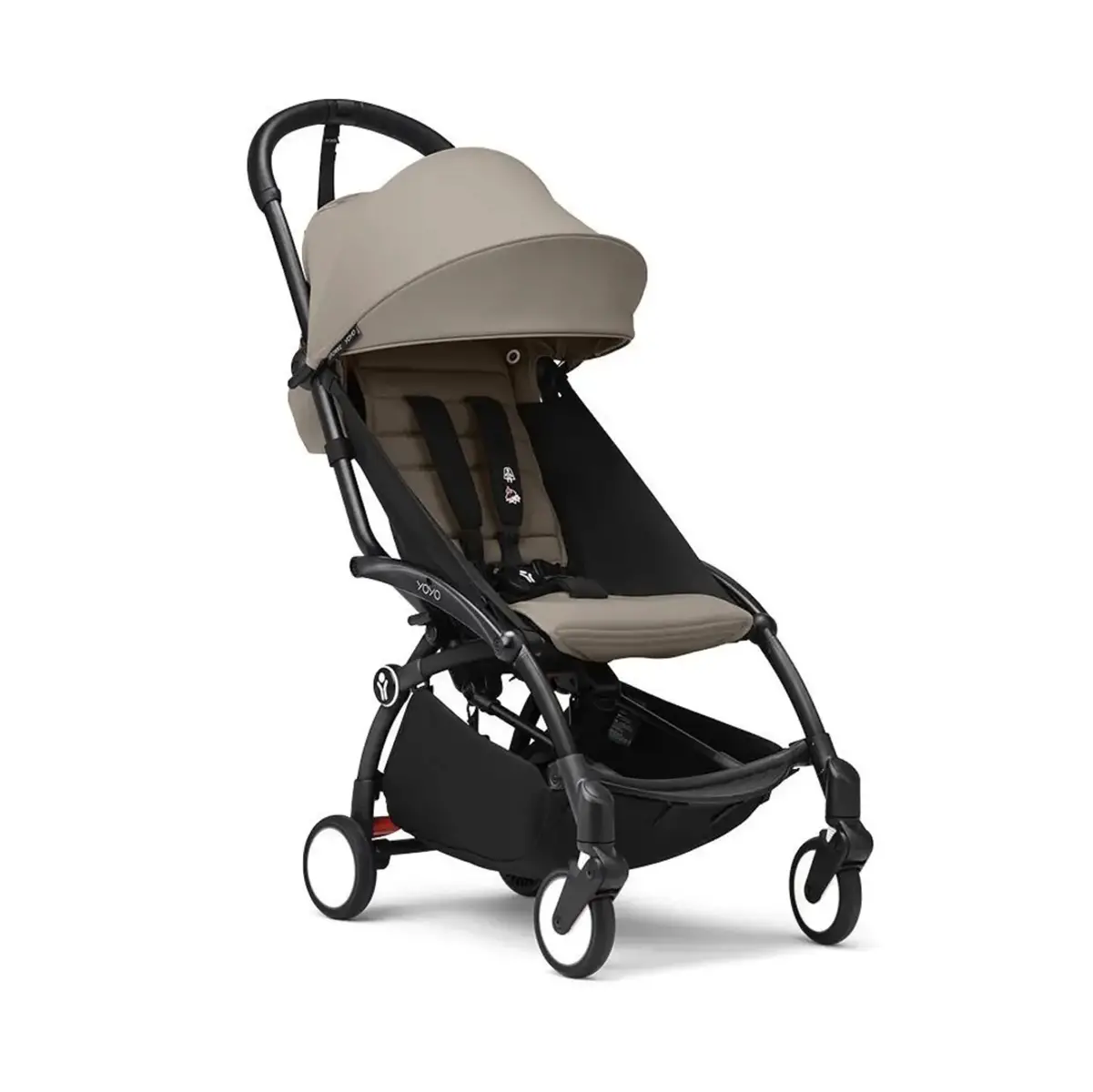 Stokke - Passeggino Yoyo3 Con Set Rivestimento 6+Taupe Telaio - Black - passeggini compatti