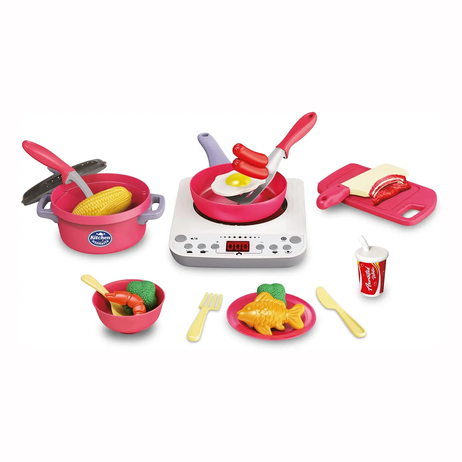 Set Cucina Giocattolo con Fornello e Frigo – Luci, Suoni e Accessori - Cucine e gioco simbolico