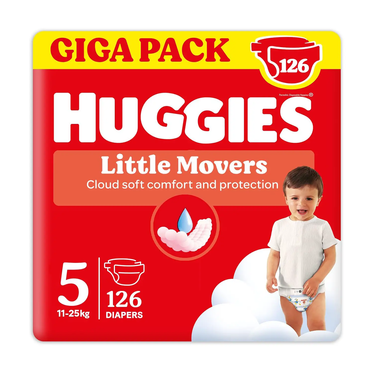 Huggies Little Movers Taglia 5, 126 Pannolini Disney Ultra Dry - pannolini e salviettine