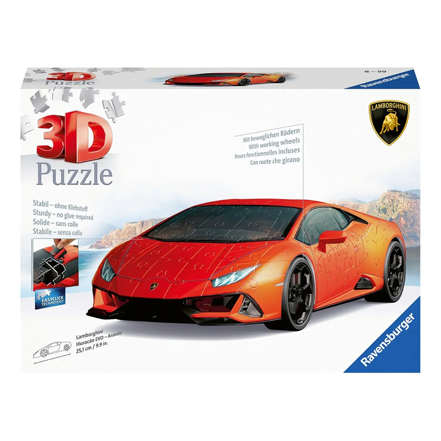 Puzzle 3D Lamborghini Huracan Evo - Arancione - puzzle 3d