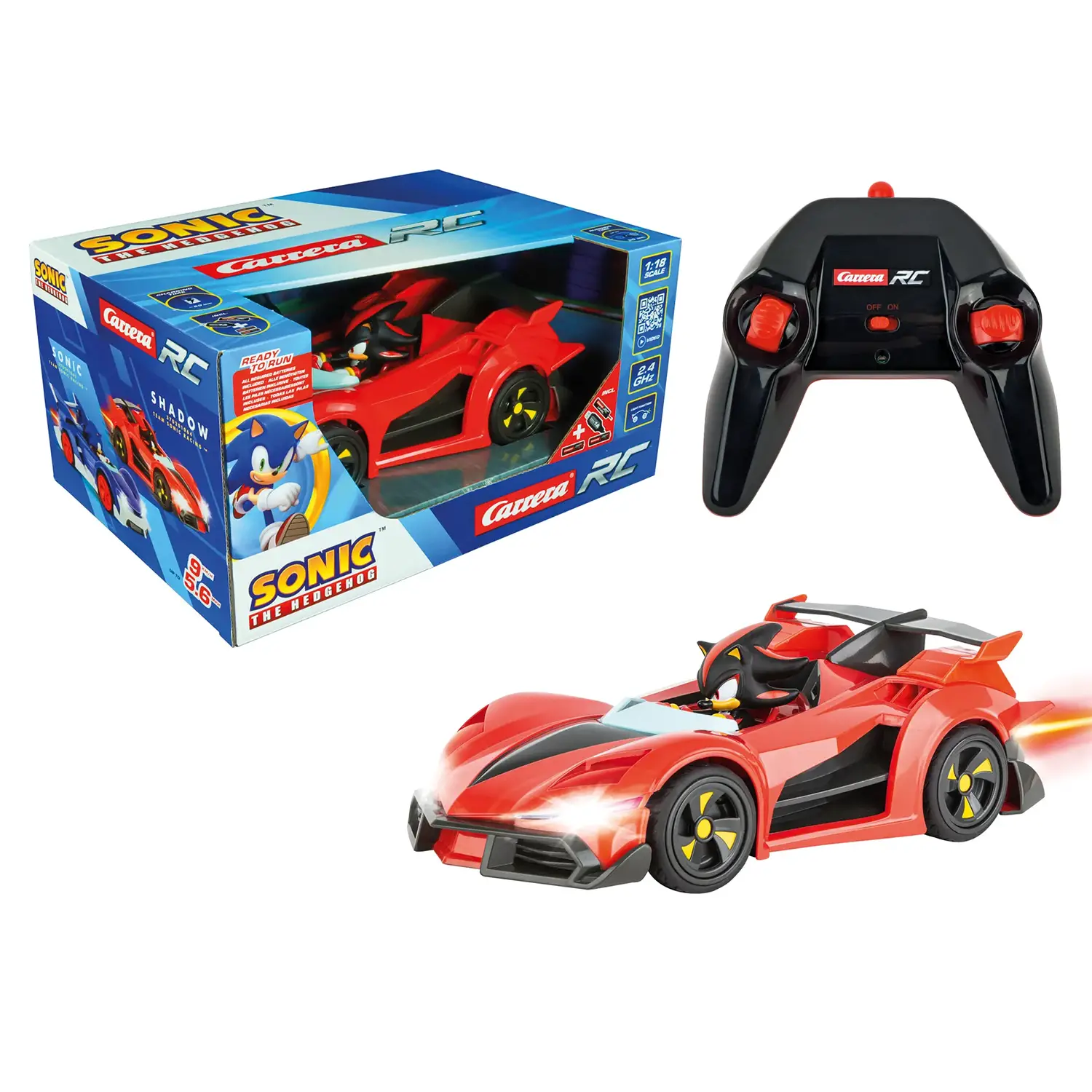 Carrera RC Team Sonic Racing – Shadow 1:18 R/C 2,4GHz - radiocomandi