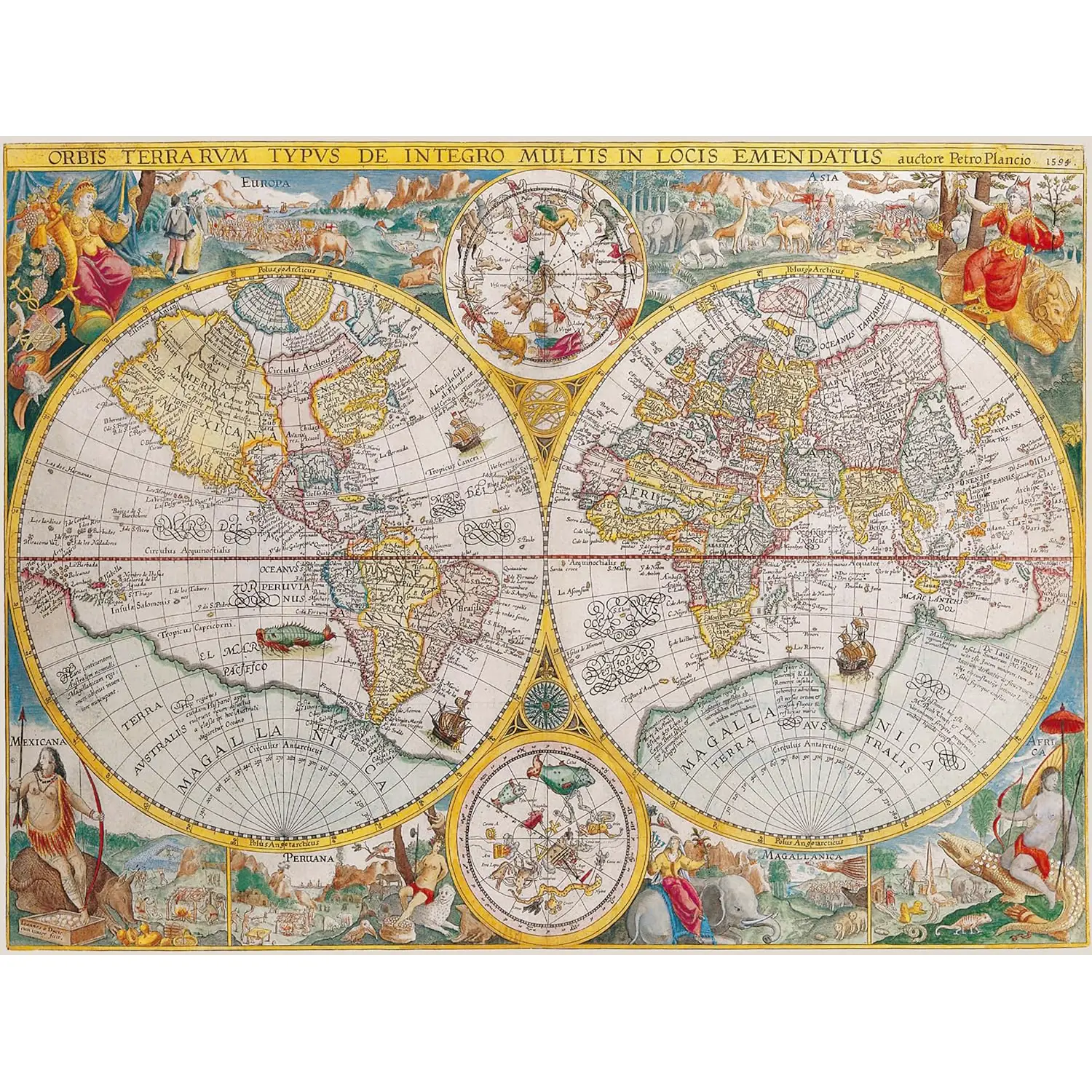 Puzzle 1500 Mappamondo Storico New - Puzzle in cartone