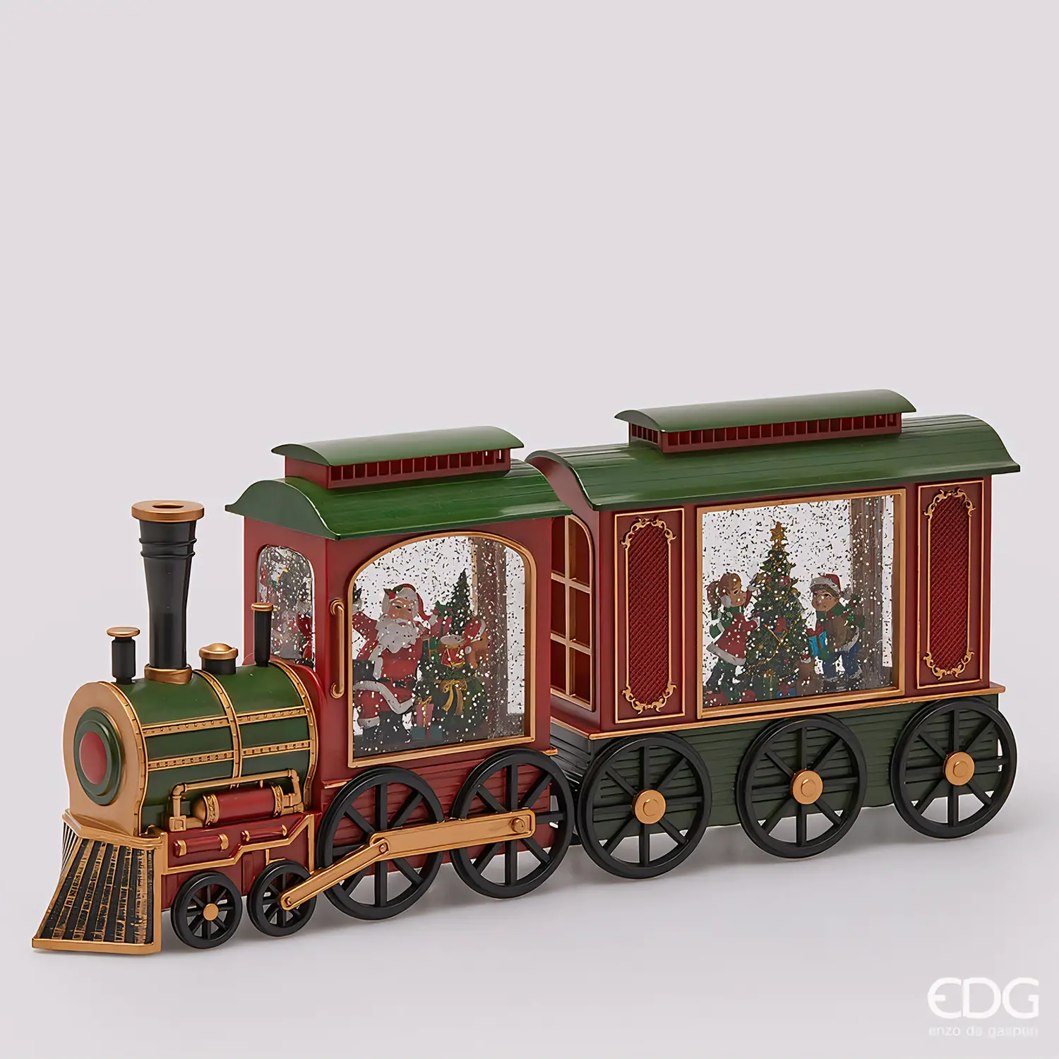 Trenino Natalizio Luminoso con Musica e Movimento LED 48cm - scene e villaggi
