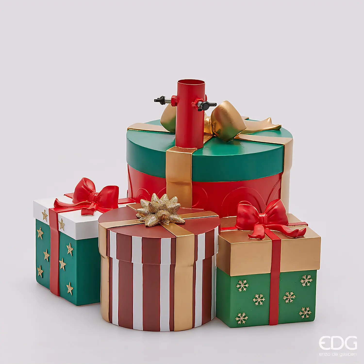 Base per Albero di Natale a Forma di Pacchi Regalo – EDG Enzo De Gasperi - basi albero