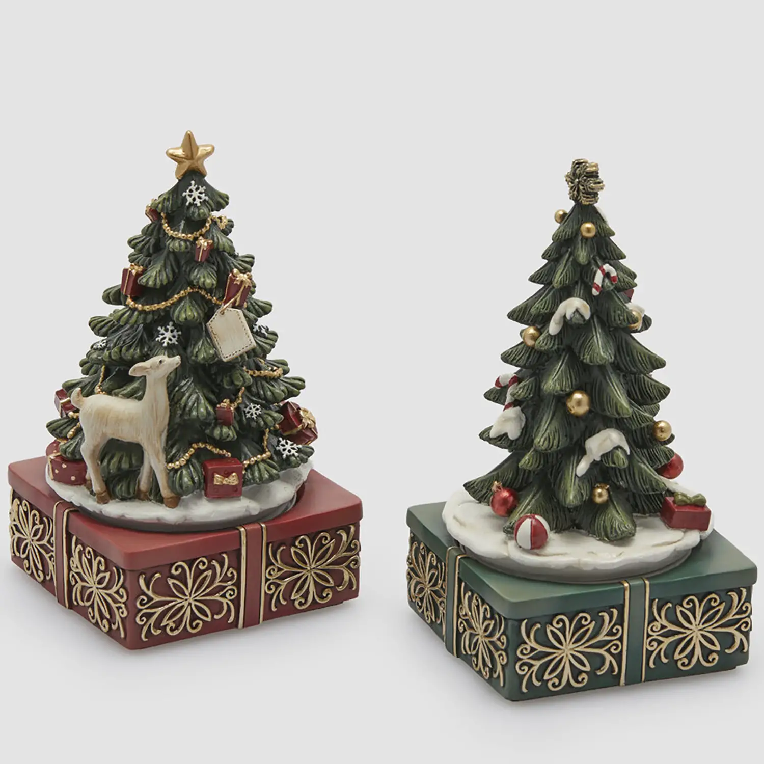 Carillon Albero di Natale con Regalo H19cm EDG 2 Varianti - addobbi casa