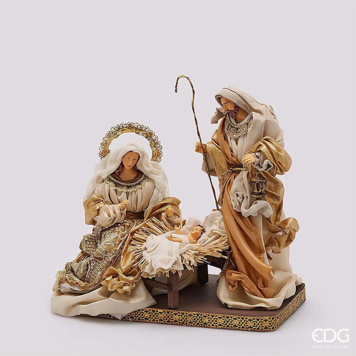 EDG Natività con Base 40cm Statuetta Natalizia Hazelnut - presepi