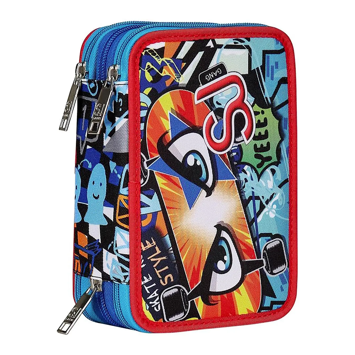 Sj Gang Facce Da Sj Astuccio Scuola 3 Zip - astucci colori