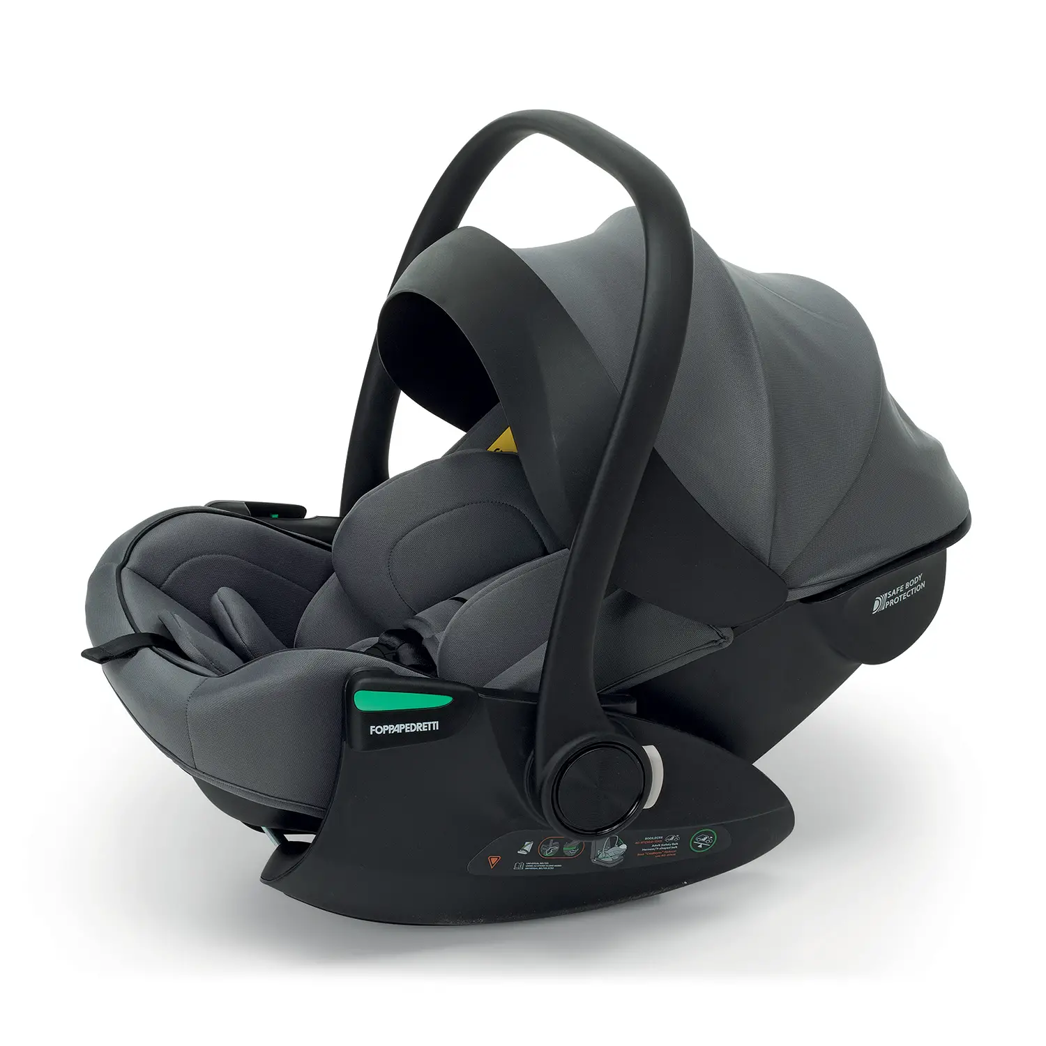 Seggiolino Auto Disk Infant ReKline I-size Per Trio Tictoc, Commander Stone 40-87cm Foppapedretti - neonati 40-87 cm (0-1 anno)