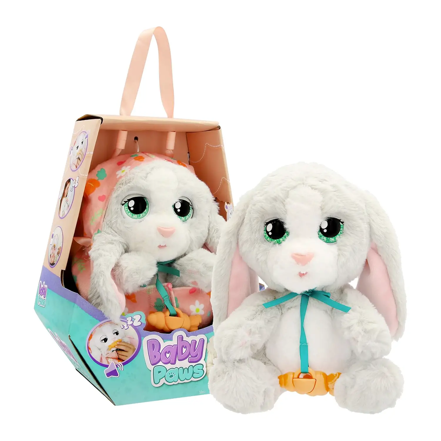 Baby Paws Cucciolo Di Coniglio Peluche Interattivo - peluches 0/36 mesi